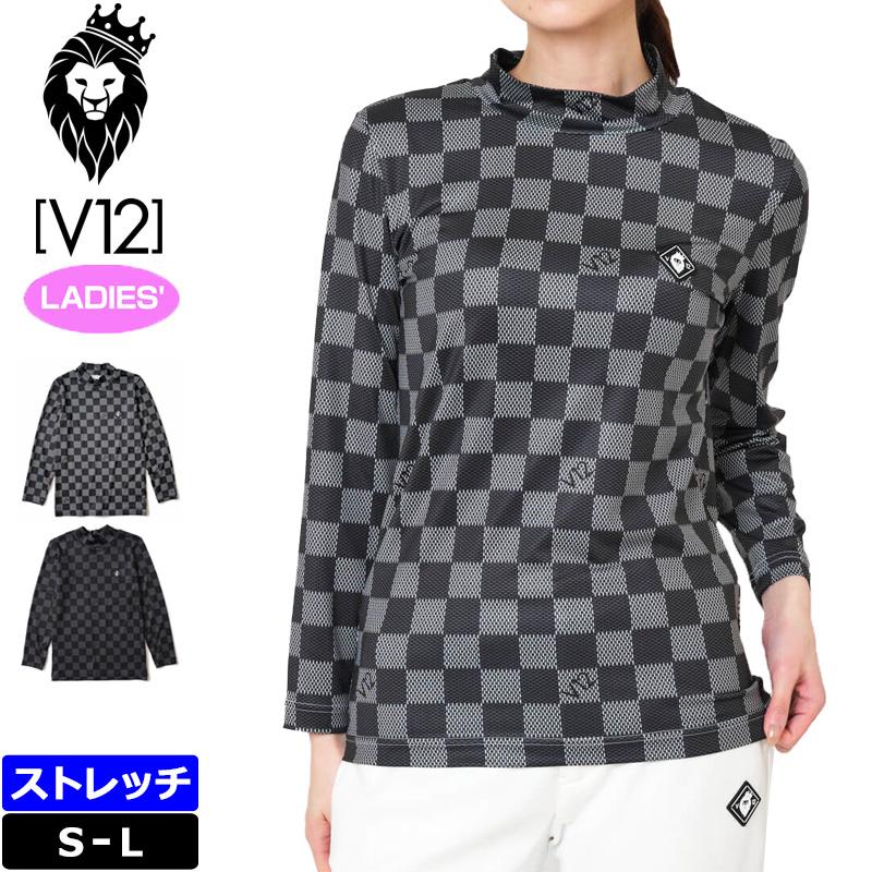 V12 DAM MOCK長袖シャツ V12（ヴィ・トゥエルヴ） ゴルフ レディース