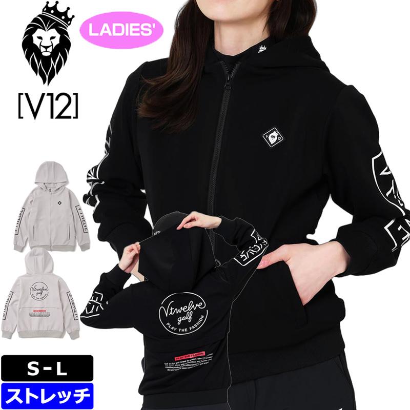V12 ゴルフ 2025 レディース ジップアップ パーカー ストレッチ SB PARKA V122520-SW02 フーディー ヴィ・トゥエルヴ 【新品】25FW 長袖 スウェット レディス ゴルフウェア V12GOLF V12（ヴィ・トゥエルヴ） ゴルフ 2025 レディース ジップアップ
