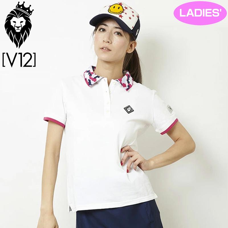 超美品V12 ヴィトゥエルブレオパード柄 ゴルフポロシャツ M