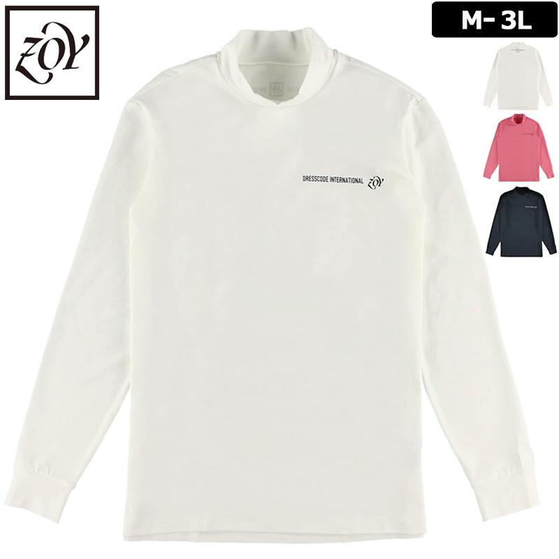 ZOY WOMEN コットンベア天竺 長袖モックネック ホワイト ZOY