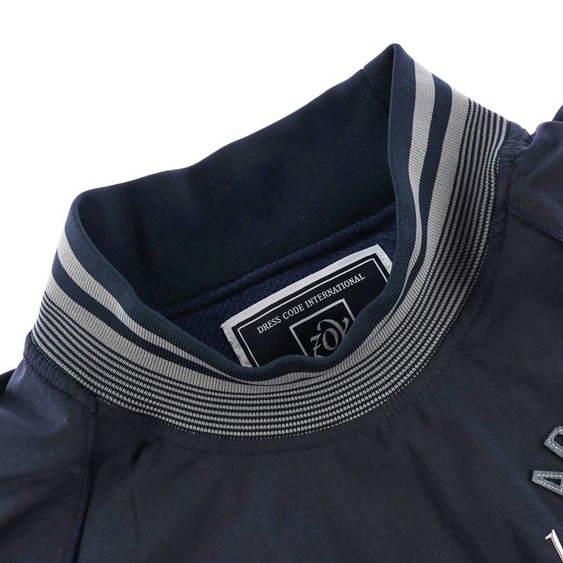 美品☆ゾーイ☆ゴルフウェア☆ジャケット☆メンズ☆サイズ2☆ネイビー☆ブラック ZOY ゾーイ メンズ モックネック 蓄熱裏地付 長袖 プルオーバー