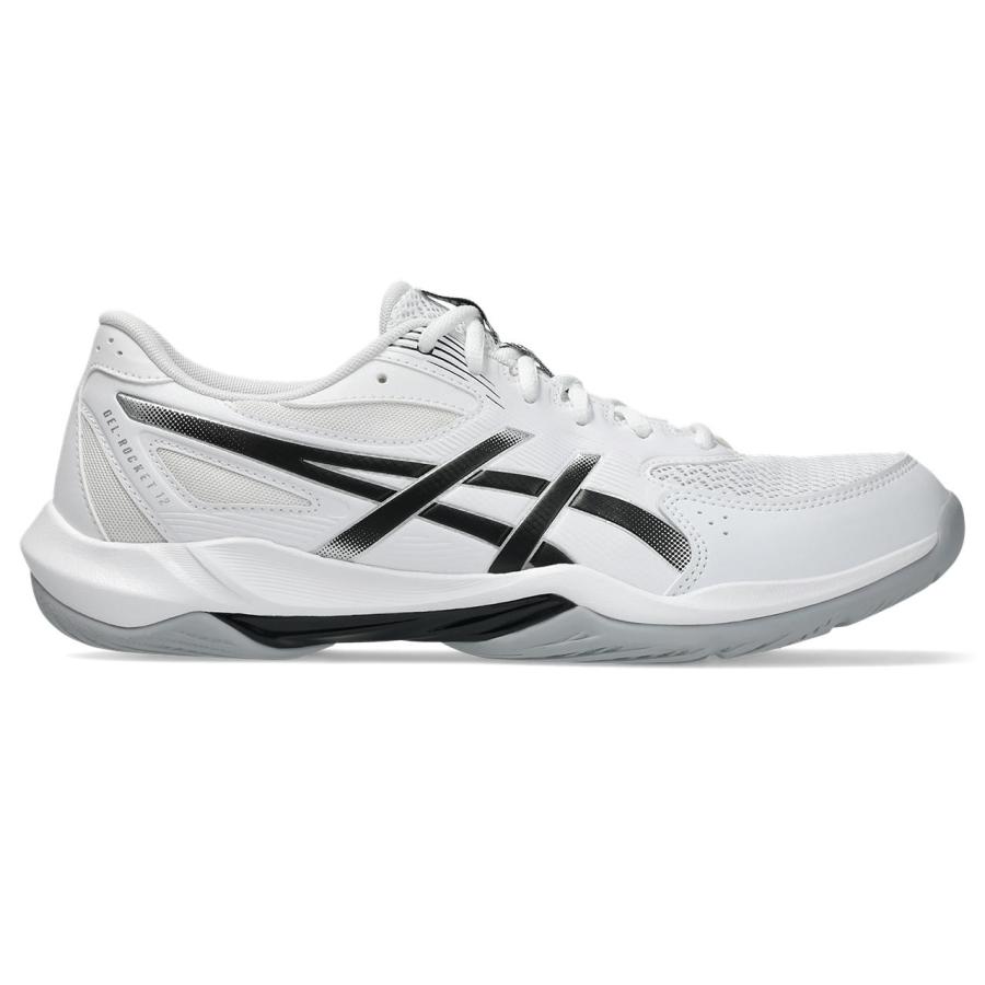 アシックス GEL-ROCKET 12 1073A081 スポーツ シューズ 101 WHITE/BLACK Indoor Sports インドアスポーツ バレー バドミントン ハンドボールの画像