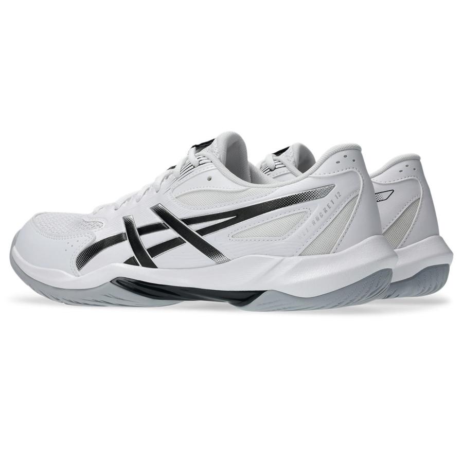 アシックス GEL-ROCKET 12 1073A081 スポーツ シューズ 101 WHITE/BLACK Indoor Sports インドアスポーツ バレー バドミントン ハンドボールの画像