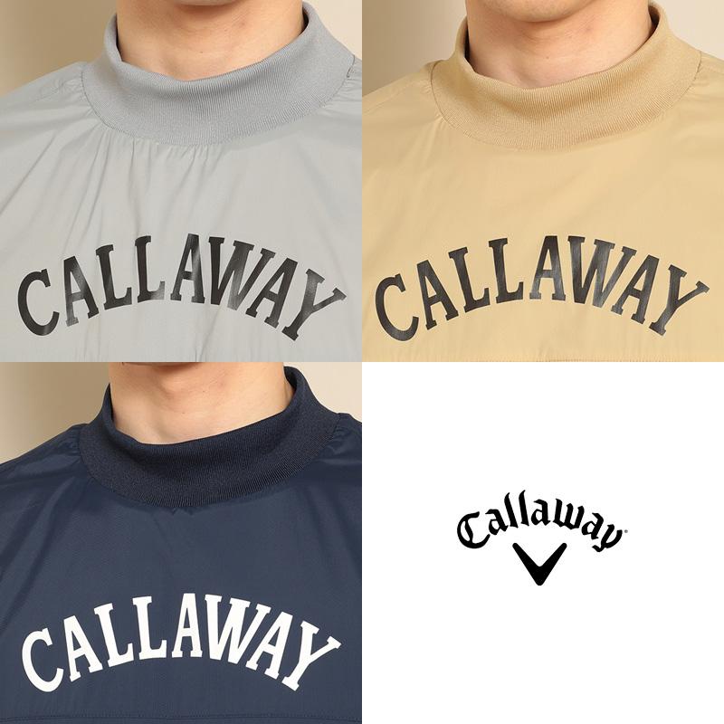 Callaway キャロウェイ ビッグロゴ モックネック トレーナー ベージュ カジュアルゴルフドットコムby PALM SPRINGSにCallaway Apparel