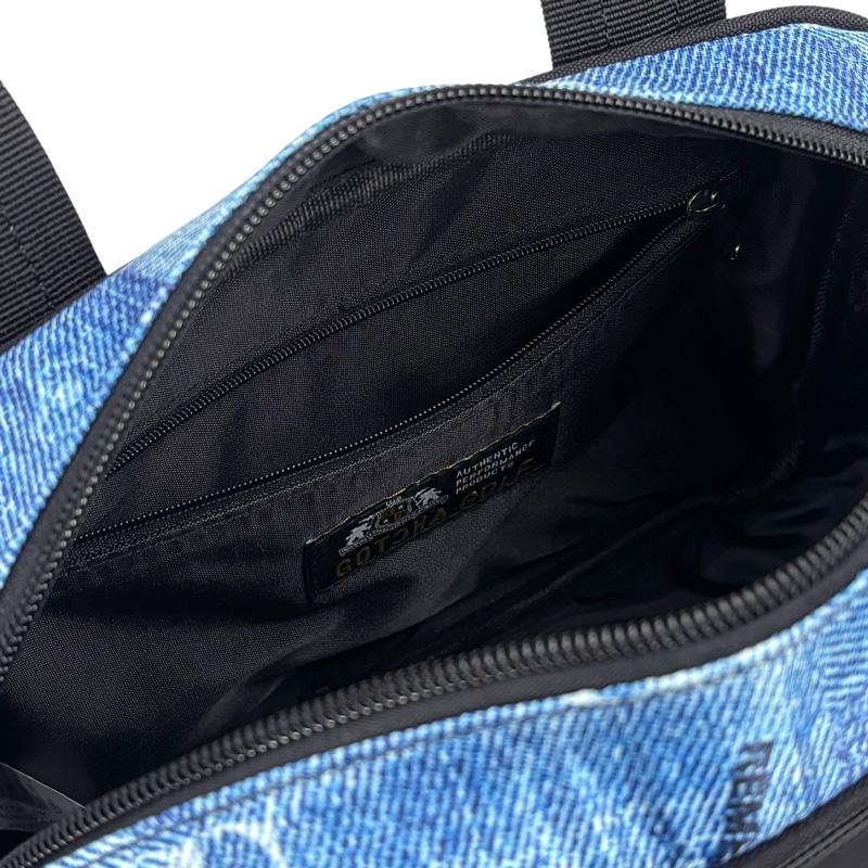ガッチャゴルフ 2026 2way ミニトートバッグ 撥水 スクエア デニム総柄 ラウンドポーチ 262GG8500 GOTCHA GOLF 26SS カートバッグ ラウンドポーチ ユニセックス_10