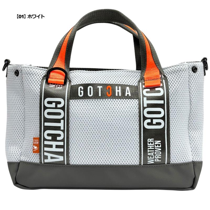 ガッチャゴルフ ゴルフ メッシュラウンドポーチ 262gg8501 白 GOTCHA GOLF ガッチャゴルフ 2026 ミニトートバッグ 保冷 スポンジ