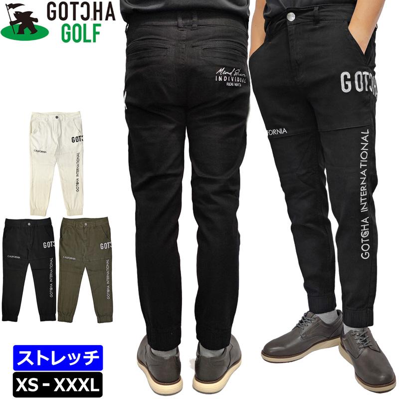 美品 ガッチャ ゴルフ GOTCHA パンツ ストレッチ グレー メンズ L ガッチャゴルフ パンツ 白×グレー リーフ柄 ストレッチ メンズ XS