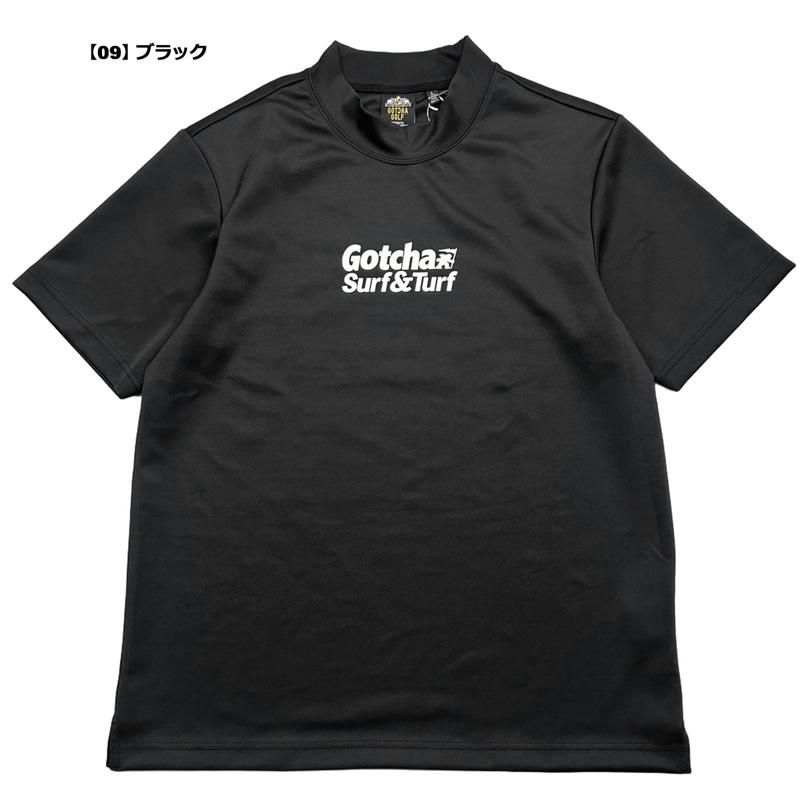 GOTCHA GOLF ガッチャゴルフ モックネック 半袖シャツ ストレッチ 吸水