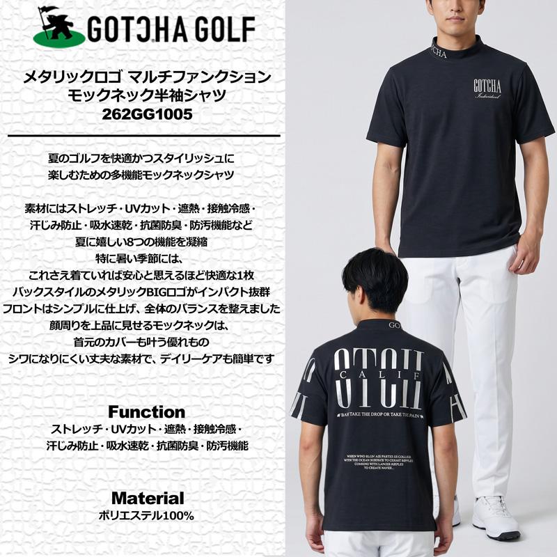 GOTCHA GOLF ガッチャゴルフ 2026 モックネック半袖シャツ マルチ