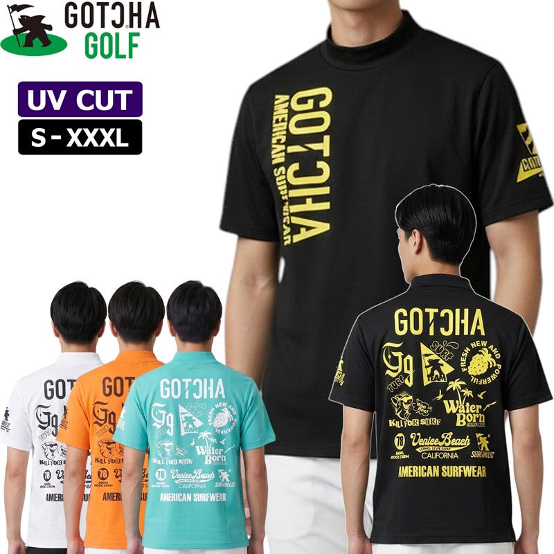 GOTCHA GOLF ガッチャゴルフ 2026 モックネック 半袖シャツ UVカット