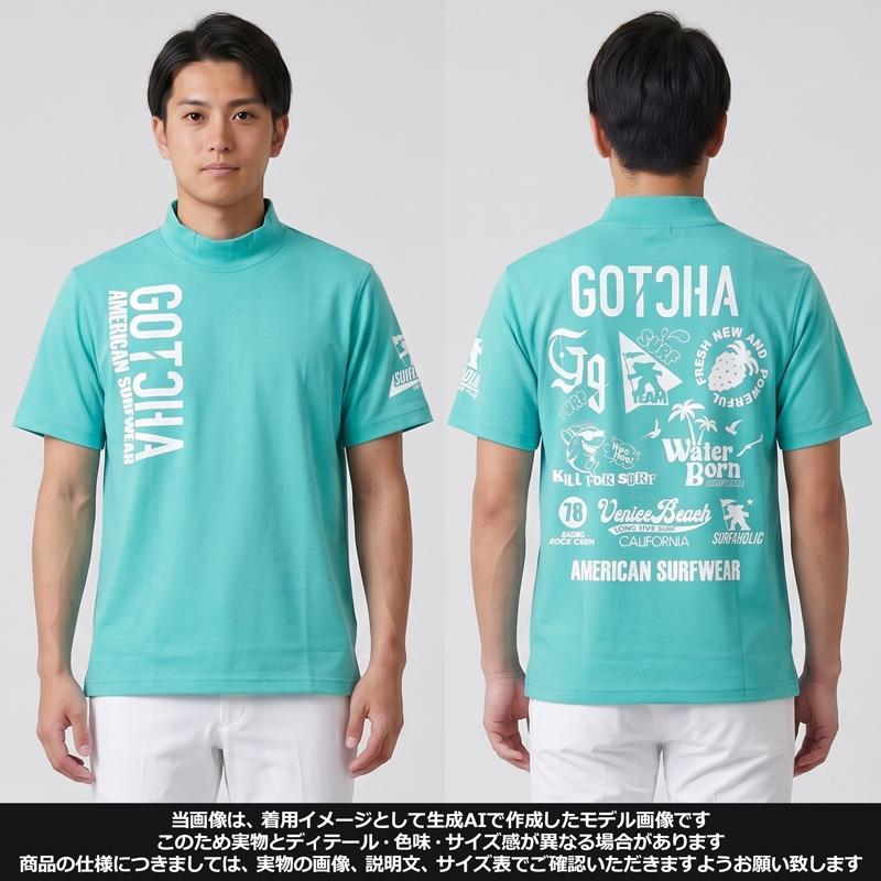 GOTCHA GOLF ガッチャゴルフ 2026 モックネック 半袖シャツ UVカット