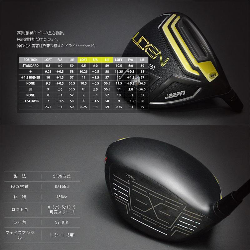 JBEAM Jライデン JLIDEN YS-01 ドライバー バシレウス デルタ 装着 δ カスタム Jビーム ライデン LIDEN GOLF シャフト 地クラブの画像