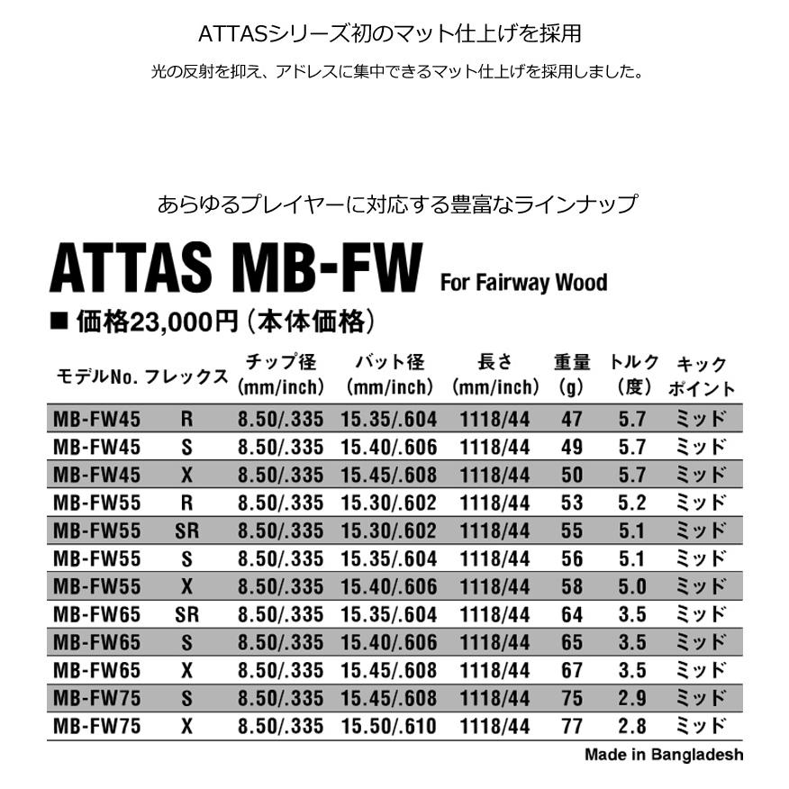 JBEAM GZ フェアウェイウッド UST Mamiya ATTAS MB FW 装着 アッタス マミヤ カスタム  ジェイ Jビーム ジー ゼット FAIRWAY WOOD GOLF シャフト 地クラブ_7
