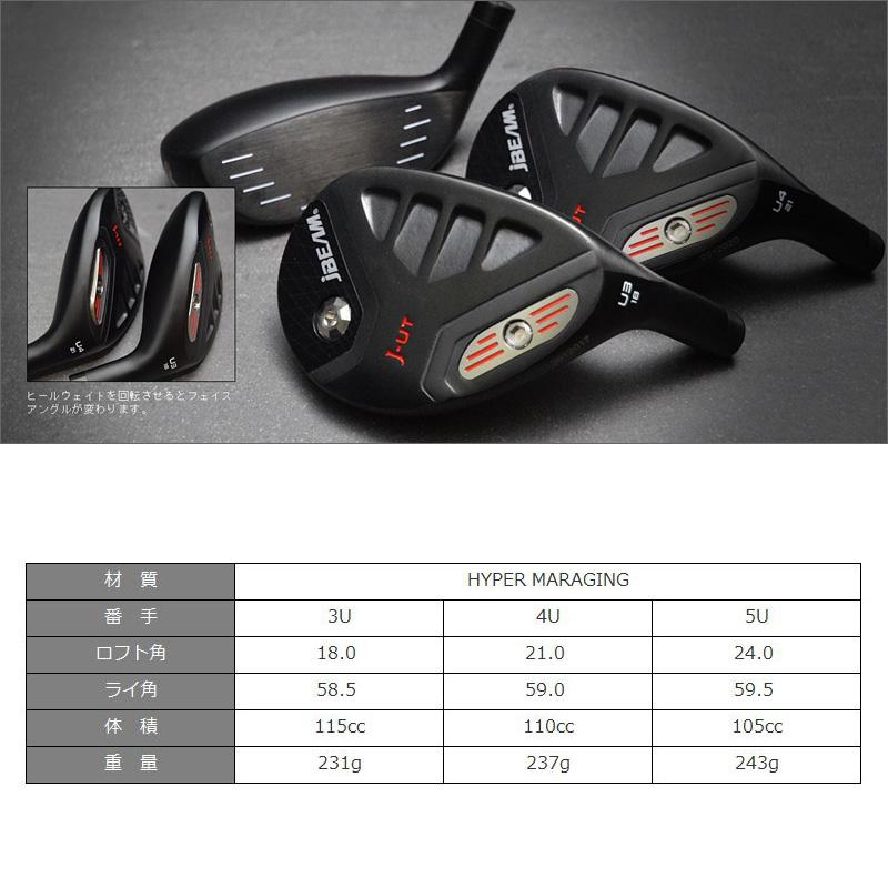 JBEAM J-UT ユーティリティ N.S.PRO HYBRID 装着 日本シャフト NS スチール カスタム  ハイブリッド JUT Jビーム UTILITY GOLF シャフト 地クラブ_2
