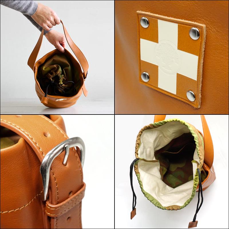 木の庄帆布（Kinosho Hampu） レザー ビッグ トートバッグ BUCKET TOTE