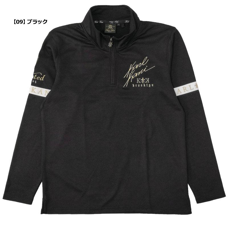 カールカナイゴルフ 吸汗速乾 ハーフジップ 長袖 シャツ 233KG1200 Karl Kani GOLF SCBR モックネック モックシャツ ゴルフウェア トップス OCT1_4