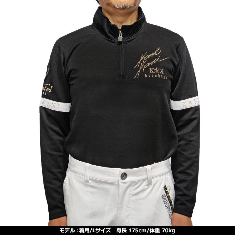 カールカナイゴルフ 吸汗速乾 ハーフジップ 長袖 シャツ 233KG1200 Karl Kani GOLF SCBR モックネック モックシャツ ゴルフウェア トップス OCT1_7