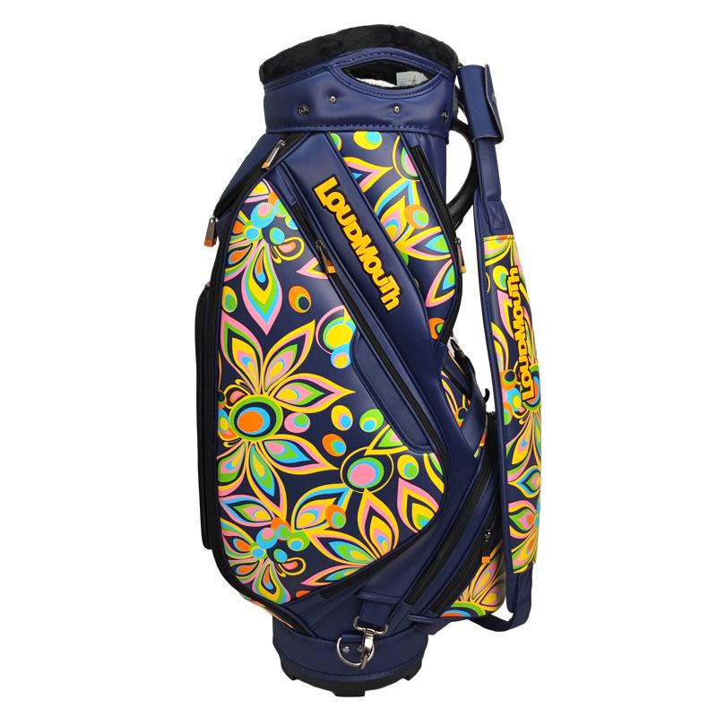 Loudmouth カラフル花柄キャディバッグ LOUDMOUTH（ラウドマウスゴルフ） ラウドマウス 9.5型 3点式 キャディ