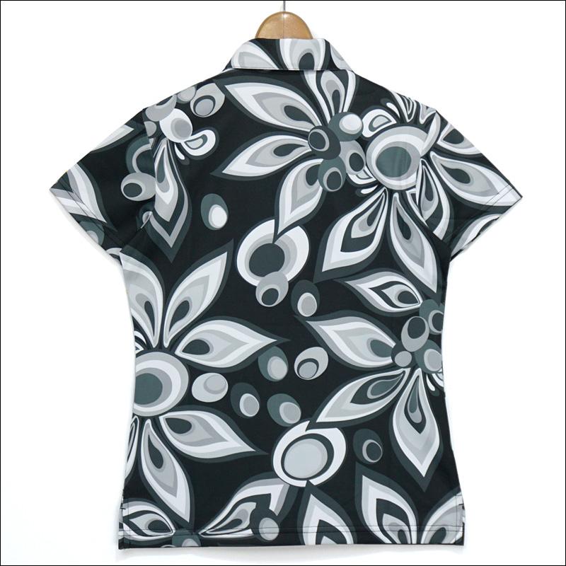 メール便発送 日本規格 ラウドマウス レディース 半袖 ポロシャツ DRY UV CUT 抗菌防臭 761650(998) Black ブラック QAAR Loudmouth ゴルフウェア | LOUDMOUTH | 02