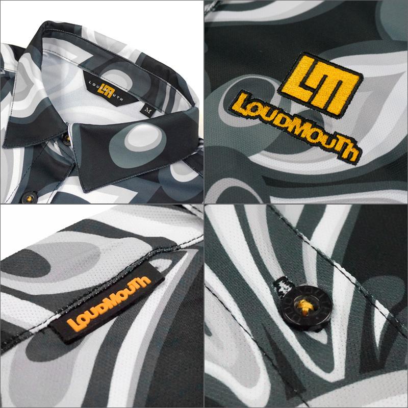 メール便発送 日本規格 ラウドマウス レディース 半袖 ポロシャツ DRY UV CUT 抗菌防臭 761650(998) Black ブラック QAAR Loudmouth ゴルフウェア | LOUDMOUTH | 03