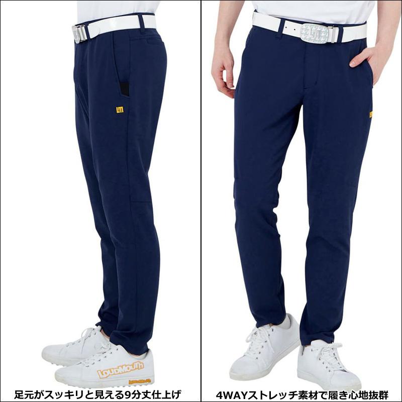 ラウドマウス メンズ テーパード ロングパンツ 762303(997) Navy ネイビー 日本規格   RAAR Loudmouth ゴルフウェア 無地 派手 | LOUDMOUTH | 02