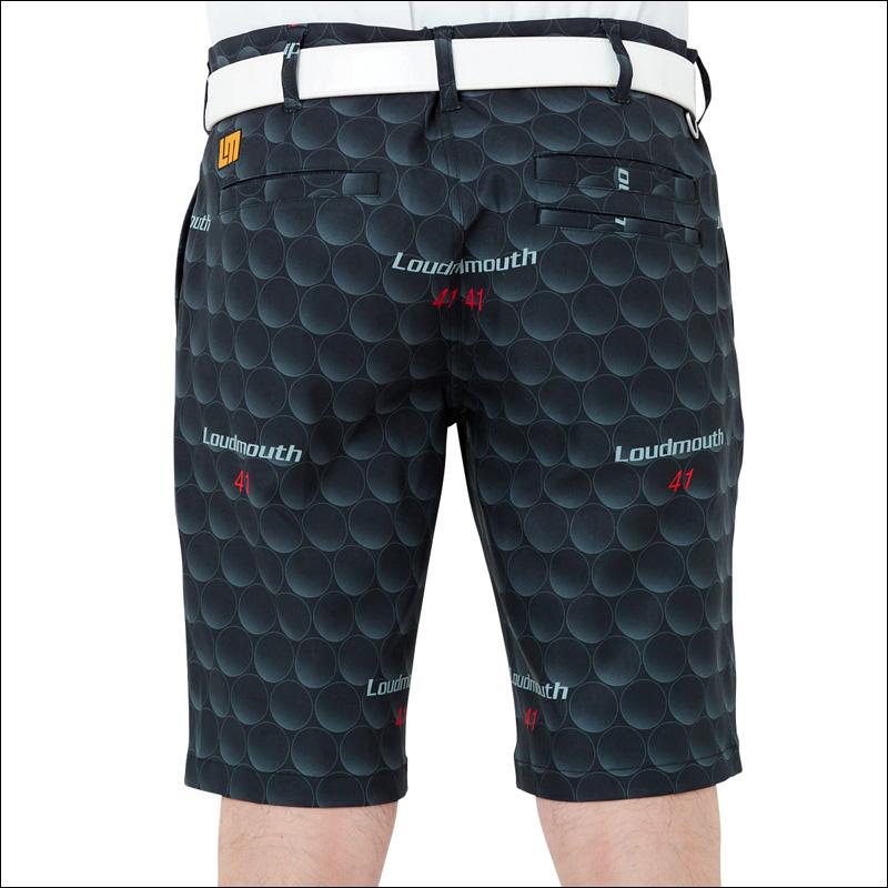 ★セール 新品 送料込★ Loudmouth ショートパンツ メンズ ゴルフ 黒 LOUDMOUTH（ラウドマウスゴルフ） クーポン有 ラウドマウス メンズ