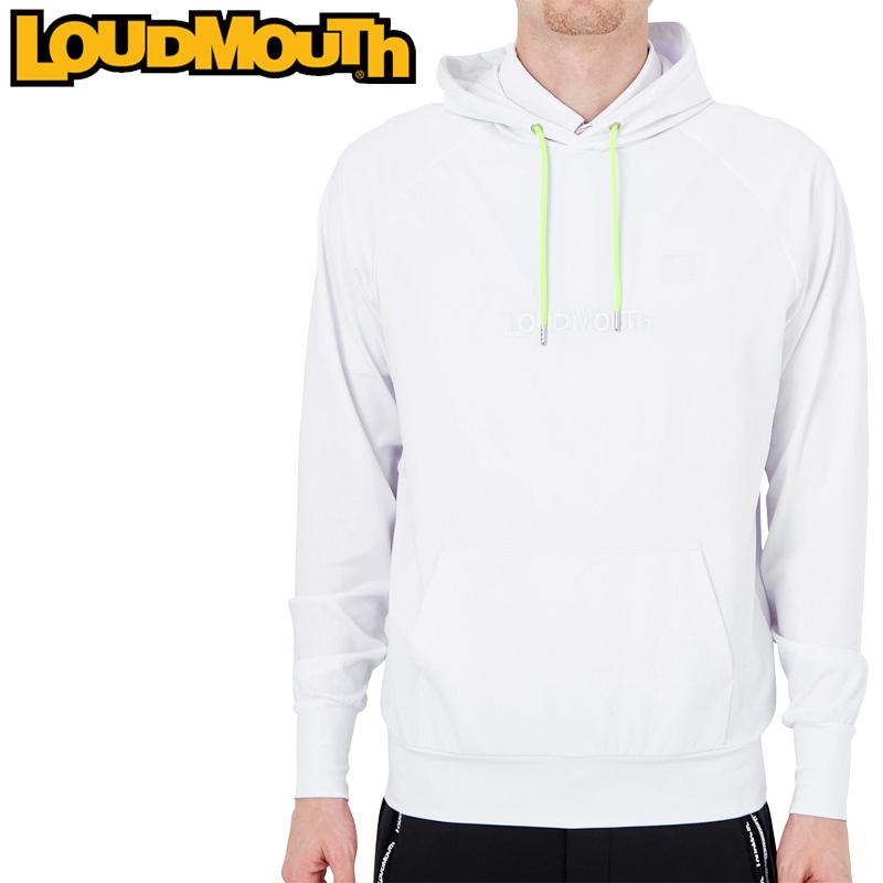 ラウドマウス メンズ 吸汗速乾 長袖 パーカー White ホワイト 762401(999) 春 秋 日本規格 RAAR Loudmouth メンズウェア ゴルフウェア フーディー DEC3 | LOUDMOUTH