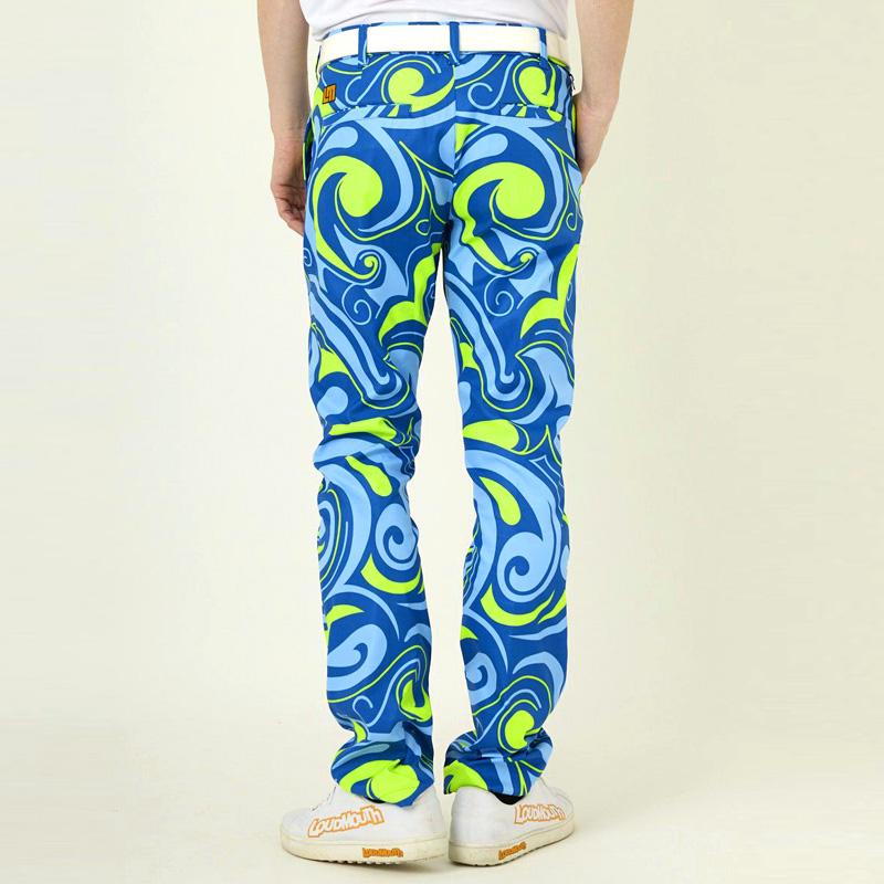 【新品未使用】ラウドマウス メンズロングパンツ　キッス柄ブルーLOUDMOUTH LOUDMOUTH ラウドマウス メンズ ロングパンツ 763300(353