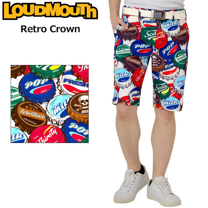 ラウドマウス メンズ ショートパンツ ストレッチ Retro Crown レトロクラウン 763302(354) 日本規格 SAAR Loudmouth ゴルフウェア 派手 MAY2 | LOUDMOUTH