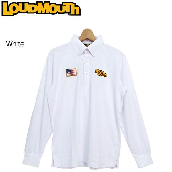 公式セール メール便発送ok 日本規格 ラウドマウス メンズ プレミアムカノコ エンボス 長袖 ポロシャツ ホワイト 999 春夏 18ss ゴルフウェア トップス 取引市場 Www Superavila Com