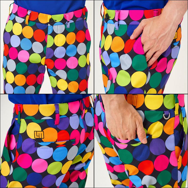 LOUDMOUTH ラウドマウス メンズ ロングパンツ ディスコボールズ