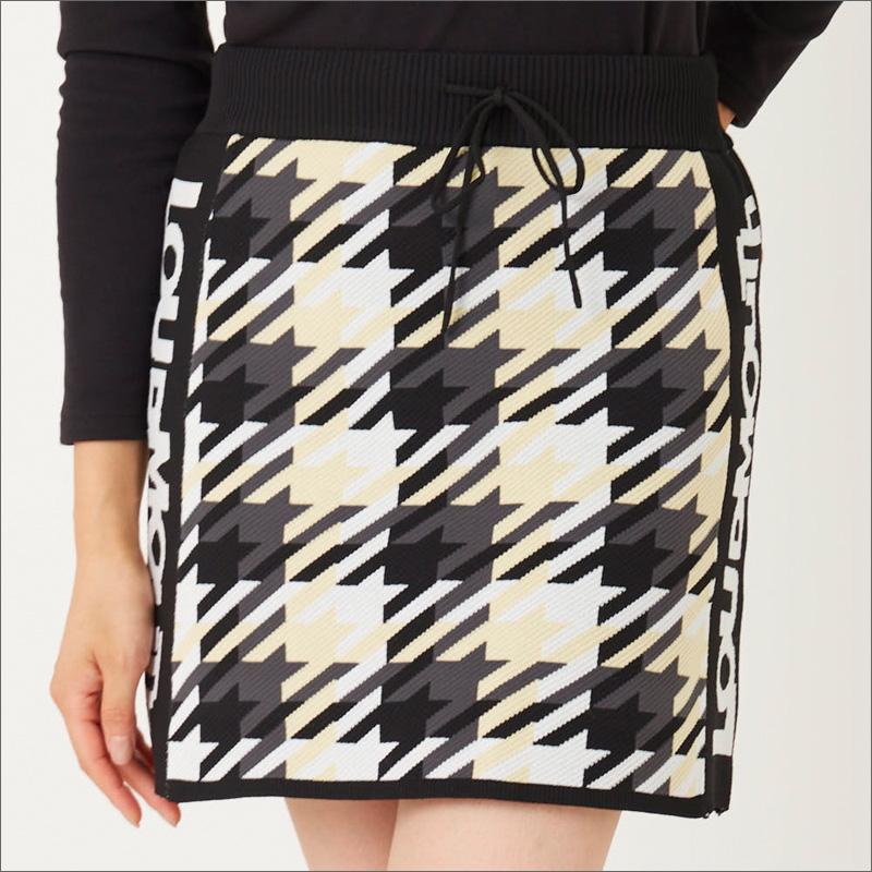 ラウドマウス レディース 裏蓄熱 軽量 ニット スカート Black ブラック 772360(998) 防寒 日本規格 RCBR スコート ボトムス Loudmouth ゴルフウェア NOV1 | LOUDMOUTH | 01