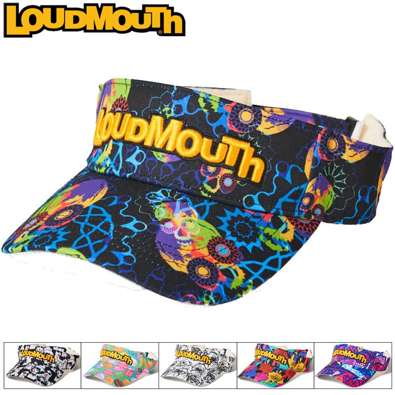 ラウドマウス ツイル サンバイザー 773922 日本規格 SCBR Loudmouth 刺繍 バイザー 帽子 総柄 派手 派手な 個性 目立つ メンズ レディース | LOUDMOUTH