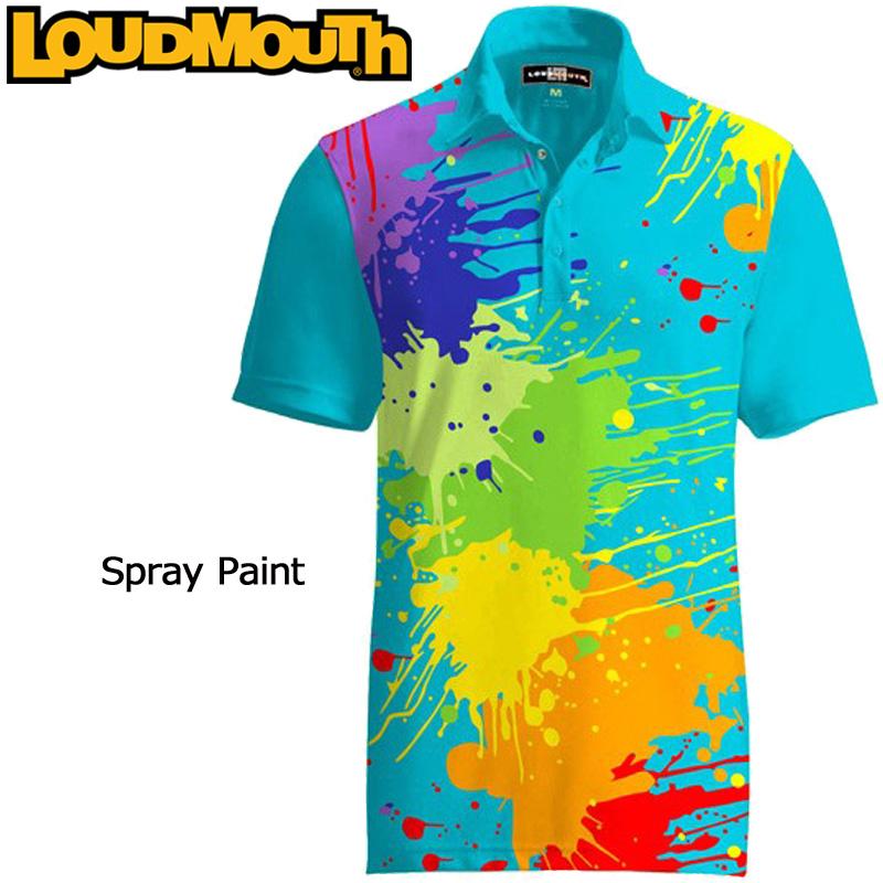 メール便発送OK ラウドマウス ファンシーシャツ Spray Paint スプレーペイント Fancy Shirt 半袖 ポロシャツ トップス  ゴルフウェアメンズ Loudmouth :lmwrn-fcy-sprayp:ラウドマウス専門店 LM style - 通販 - Yahoo!ショッピング