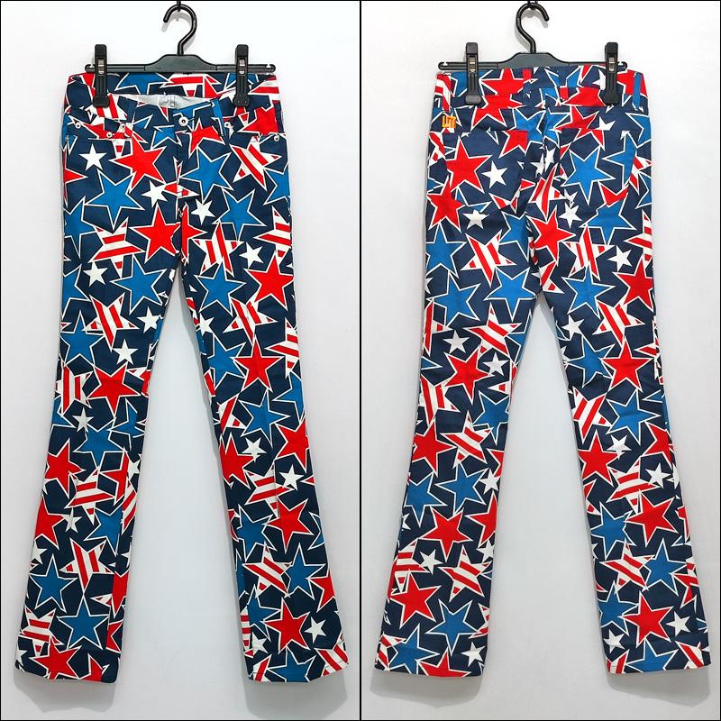 インポート ラウドマウス Loudmouth ゴルフ レディースウエア ロングパンツ ジーンズカット Star Studded スタースタッズ 新品 XAAQ impt | LOUDMOUTH | 01