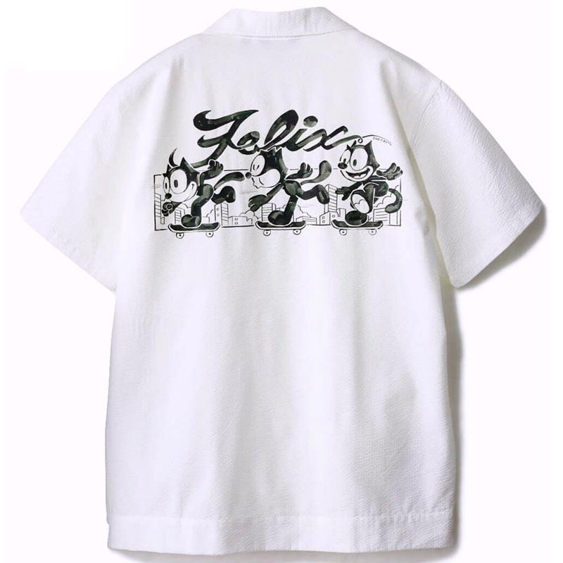 【新品未使用】LOUDMOUTH×FELIX メンズ ニットサッカー 開襟シャツ LOUDMOUTH×FELIX メンズ ニットサッカー 開襟シャツ ブラック