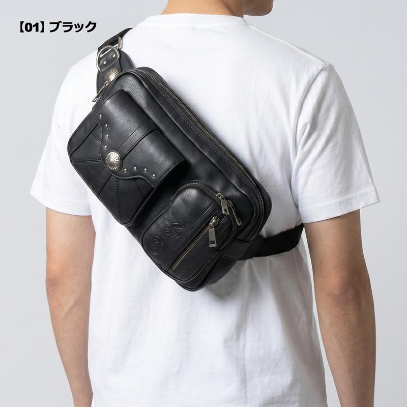 ノートン（NORTON） 2026 メンズ レザーボディバッグ 同色刺繍 