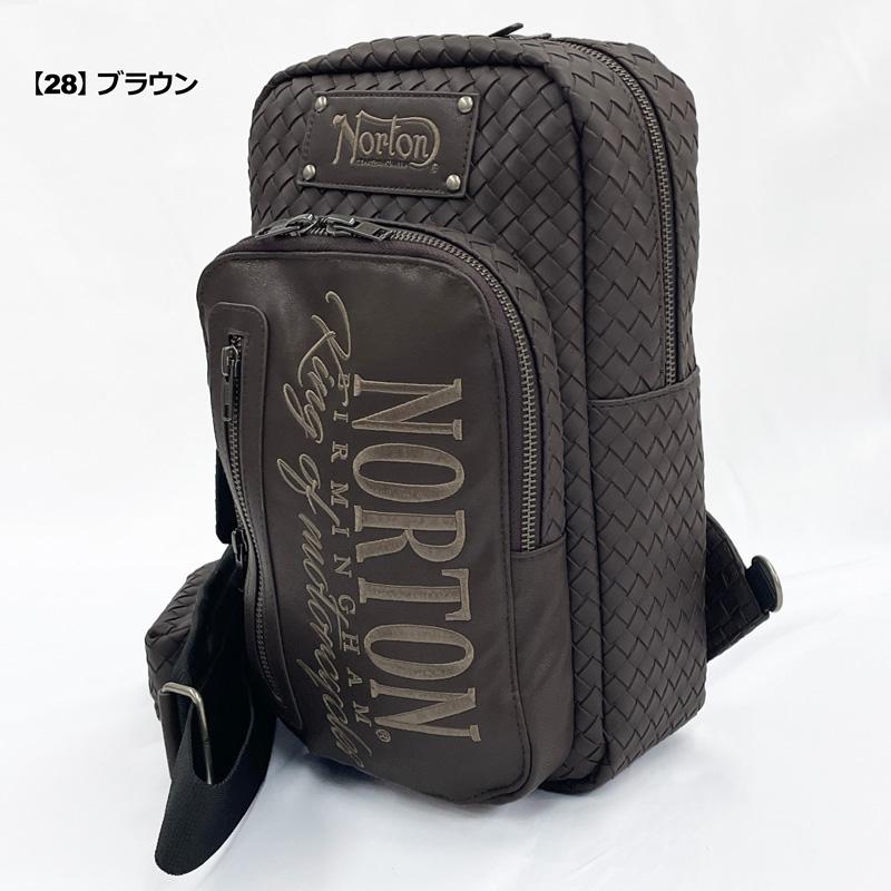 ノートン（NORTON） 2026 メンズ レザーボディバッグ 編み込み 2way 