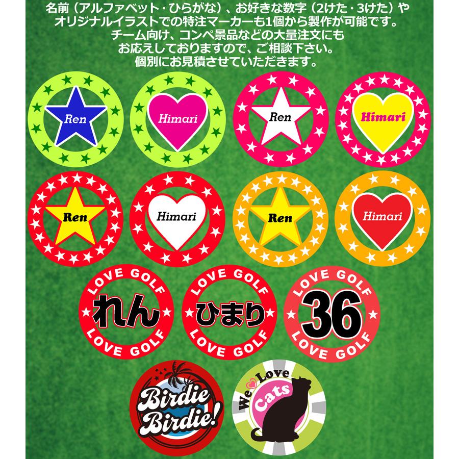 サニーサイドゴルフ ゴルフマーカー アルファベット A〜N マグネット付