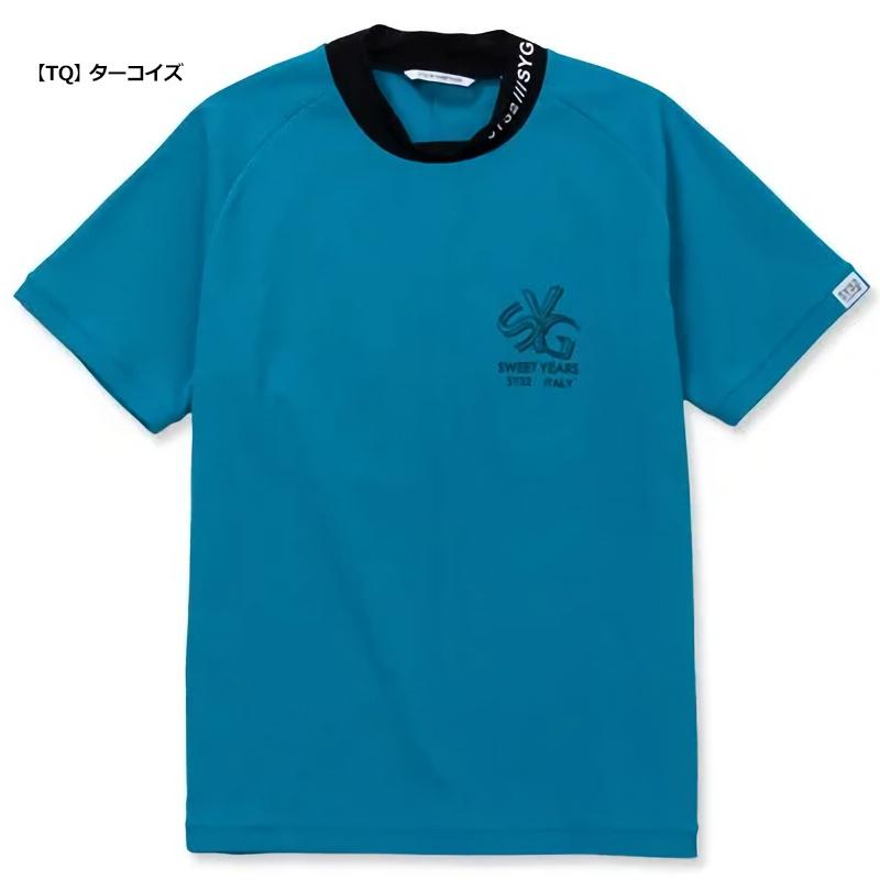 SY32 GOLF メンズ 吸汗速乾 モックネック 半袖シャツ SYG-24S19 NEO-PRO POPCORN KNIT MOCK ゴルフ TAAR エスワイサーティートゥ ゴルフウェア MAR3_6