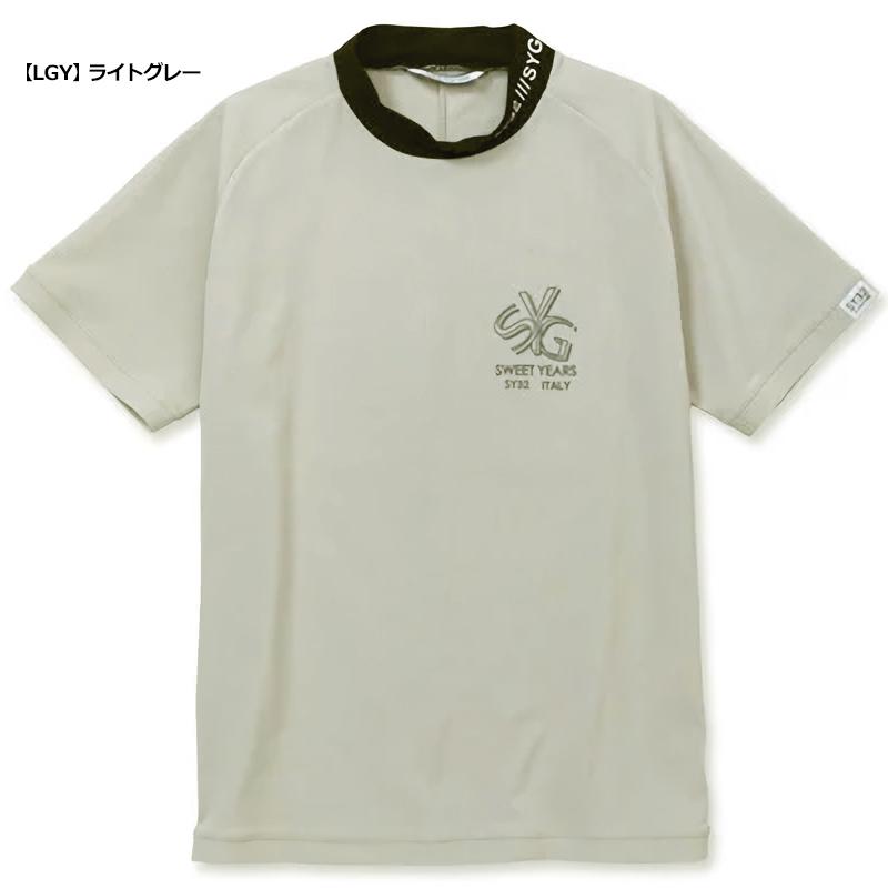 SY32 GOLF メンズ 吸汗速乾 モックネック 半袖シャツ SYG-24S19 NEO-PRO POPCORN KNIT MOCK ゴルフ TAAR エスワイサーティートゥ ゴルフウェア MAR3_7