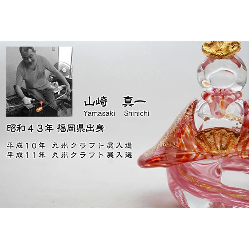 博多びーどろ 粋工房 ガラスのお雛様 ガラス製 置物 GN-06 山崎真一作