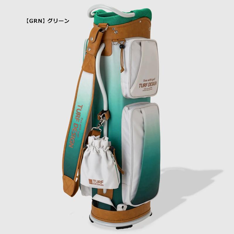 TURF DESIGN ターフデザイン 9.5型 キャディバッグ 巾着袋付き TDCB
