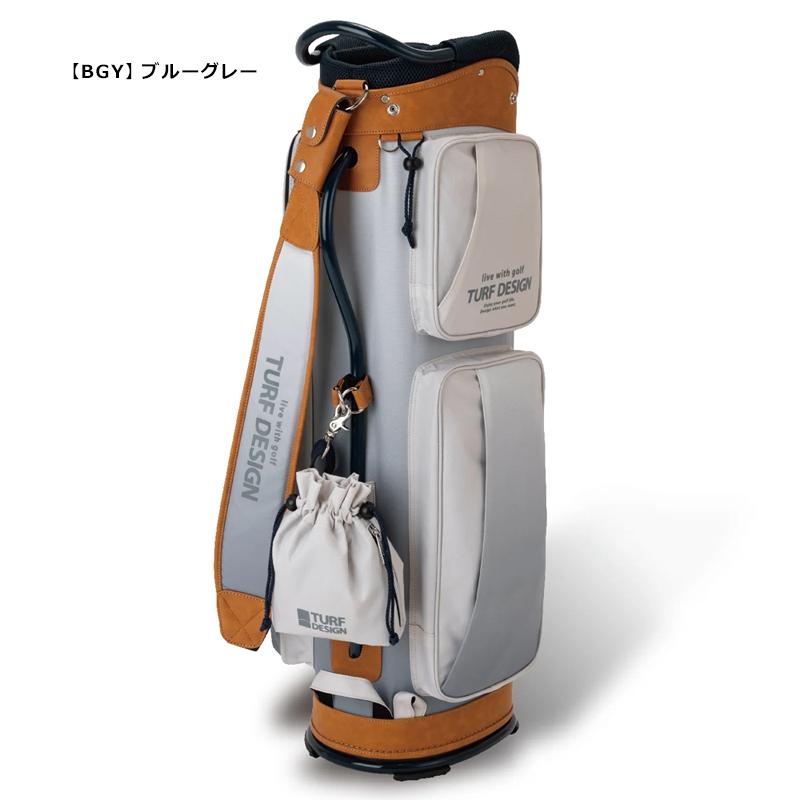 TURF DESIGN ターフデザイン 9.5型 キャディバッグ 巾着袋付き TDCB