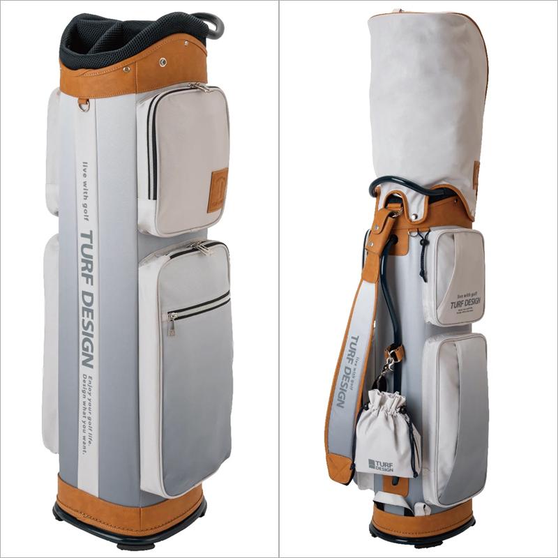 TURF DESIGN ターフデザイン 9.5型 キャディバッグ 巾着袋付き TDCB