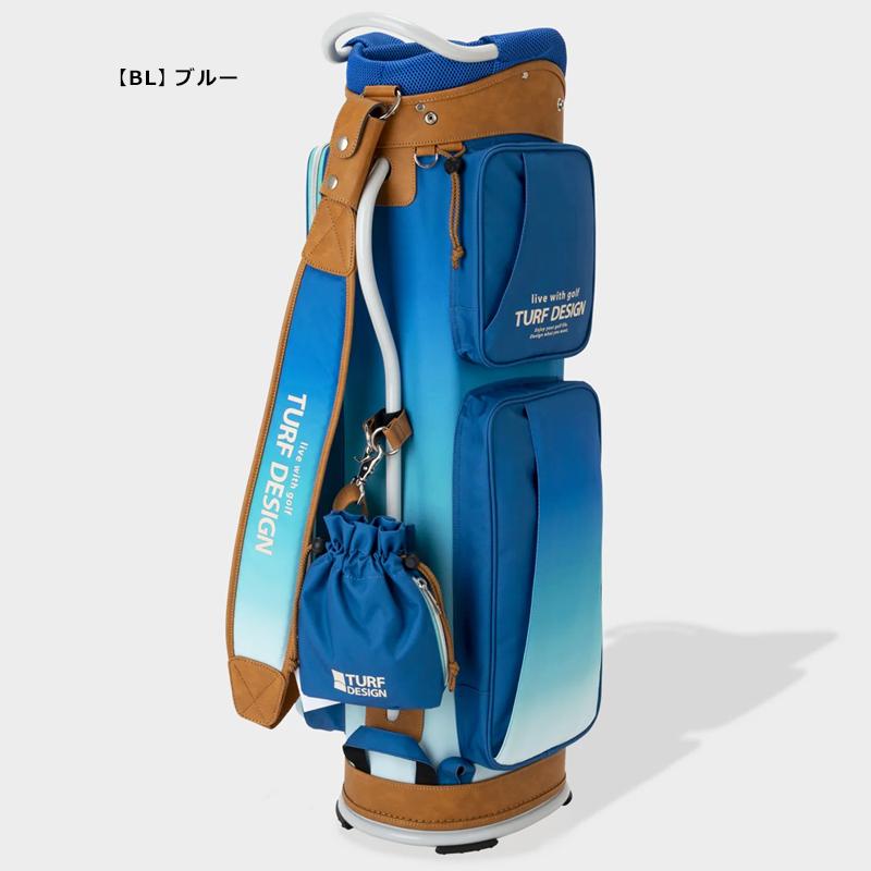 TURF DESIGN ターフデザイン 9.5型 キャディバッグ 巾着袋付き TDCB