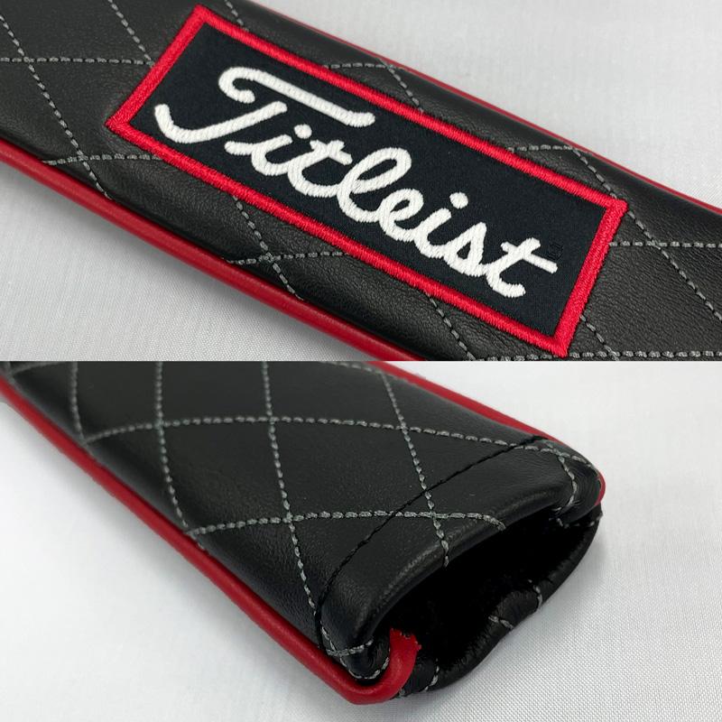 アライメントステックカバー ★colorブラック・レッド　プロ支給品 Titleist（タイトリスト） レザー アライメントスティックカバー