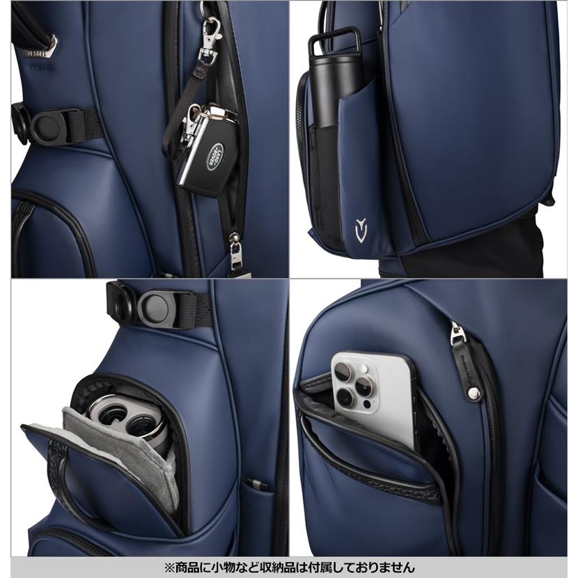 VESSEL ベゼル セルフスタンド スタンド式クラブケース 美品 BK VESSEL ベゼル メンズ ゴルフ クラブケース PENCIL BAG BK ミニ