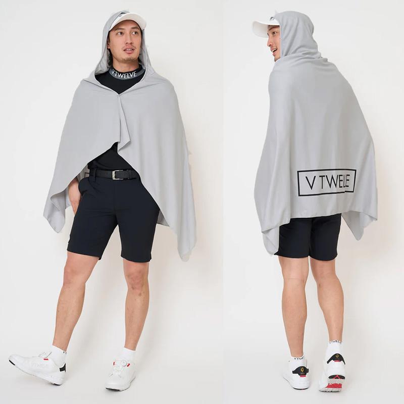 V12 ゴルフ 2026 冷感ポンチョ 吸汗速乾 UVカット COOL PONCHO V122611-AC23 ヴィ・トゥエルヴ 26SS 熱中症対策 暑さ対策 冷感アイテム クーリング V12 GOLF_5