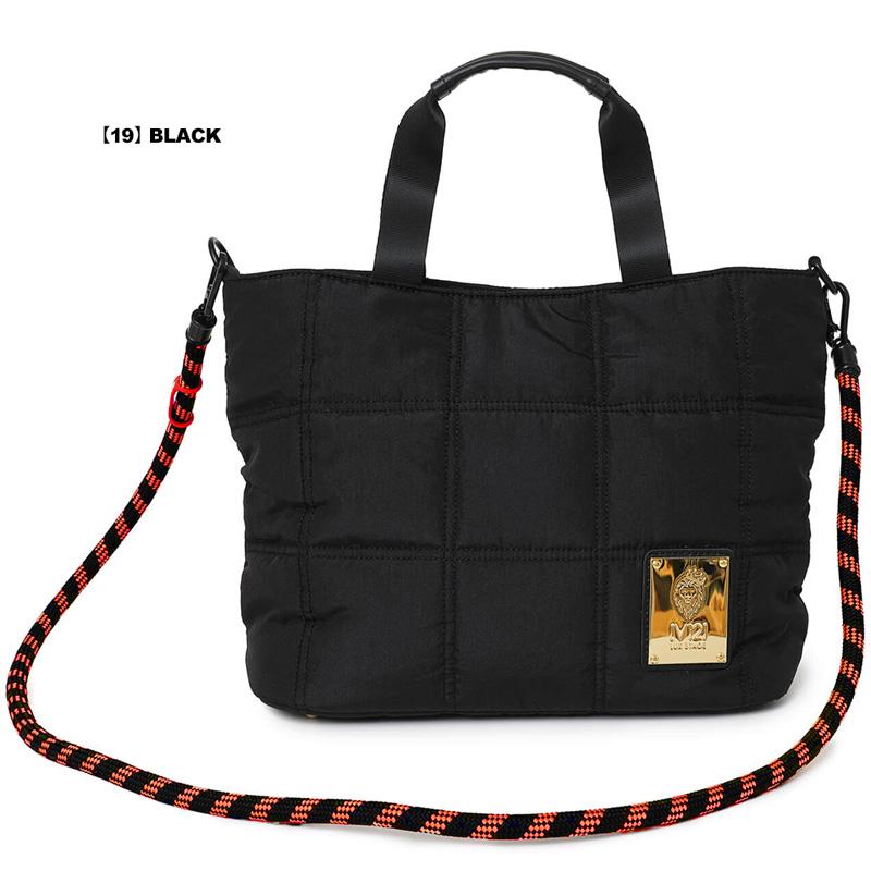 V12 ゴルフ キルティング ミニトートバッグ ロープショルダー付 QUILT CART BAG V122520-BG05 ヴィ・トゥエルヴ  UCBR カートバッグ ロゴ V12GOLF OCT2の画像